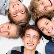 stock photo of a group of teens